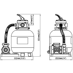 vidaXL Pompes à filtre à sable 2 pcs 600 W 17000 l/h pas cher