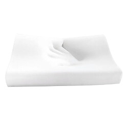 Vente-Unique Oreiller ergonomique mémoire de forme 30 x 50 cm de DREAMEA - Blanc- SLEEPY