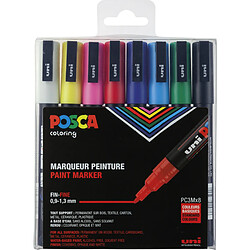 POSCA Marqueur à pigment PC-3M, étui de 8, assorti standard ()