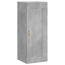 Maison Chic Armoire murale,Meuble de Rangement pour salon,cuisine gris béton 34,5x34x90 cm bois d'ingénierie -MN26848