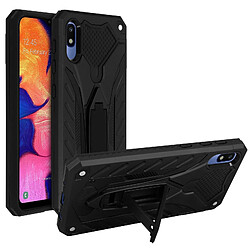 Avizar Coque Galaxy A10 Protection Bi-matière Antichoc Fonction support Noir