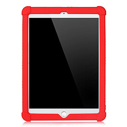 Coque en silicone Souple avec béquille rouge pour votre Apple iPad Air (2020)/iPad Air 2/iPad 9.7 pouces (2017)/iPad 9.7 pouces (2018)