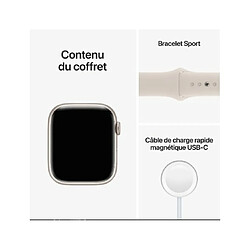 Avis Montre connectée Apple Watch 8 White GPS 45MM Starli Sport Reg