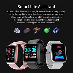 Universal Smartwatch Hommes Femmes Smartwatch Surveillance de la pression artérielle Exercice Fitness Bracelet Smartwatch pour Apple Xiaomi | Smartwatch (Noir)