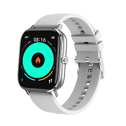 Chrono Montre Connectée pour hommes femmes IP67 Bluetooth appel montre-bracelet ECG moniteur de fréquence cardiaque Fitness Tracker pour Android IOS-Grey