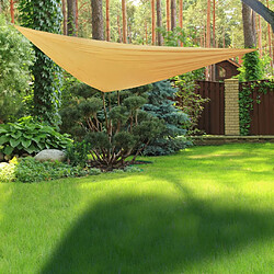 HI Voile de parasol triangulaire 3 x 3 m Beige