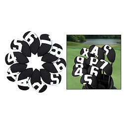 Acheter 10Pcs Golf Iron Headcover Couvre-tête étanche Golfeur Protection 4-9, A ~ X Noir