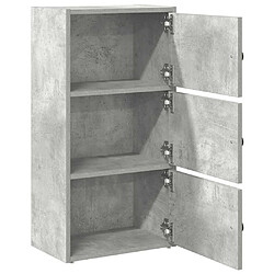 Acheter vidaXL Bibliothèque gris béton 40x24x77 cm bois d'ingénierie