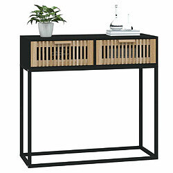 Avis Maison Chic Table console | Meuble d'entrée | Table d'appoint noir 80x30x75 cm bois d'ingénierie et fer -GKD15790