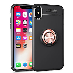 Wewoo Coque TPU antichoc pour iPhone XS / X, avec support (or noir)