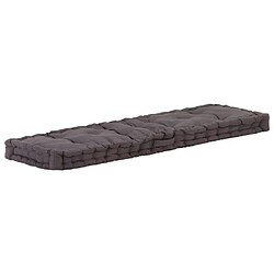 Maison Chic Coussin Confort | pouf | Coussin de plancher de palette Coton 120x40x7 cm Anthracite -GKD39749