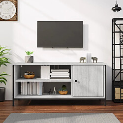 Maison Chic Meuble TV scandinave gris - Banc TV pour salon Sonoma 100x40x45 cm bois d'ingénierie -MN30612