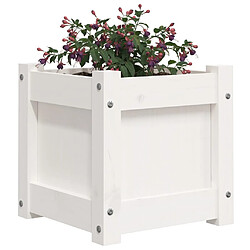 Avis vidaXL Jardinières 2 pcs blanc bois de pin massif