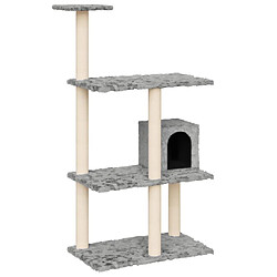 Arbre à chat avec griffoirs,niche pour chat en sisal Gris clair 119 cm -MN63539