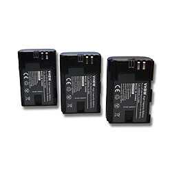 Lot de 3 batteries vhbw Li-Ion 2000mAh (7.2V) pour appareil photo Canon EOS 5D MARK II, III, EOS 6D, 7D, 60D, 60DA, 70D comme LP-E6.