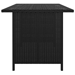 Maison Chic Salon de jardin 10 pcs + coussins - Mobilier/Meubles de jardin - Table et chaises d'extérieur Résine tressée Noir -MN17624 pas cher