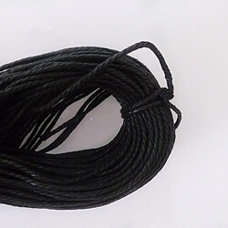 Avis 10M Noir En Coton Ciré Corde Cordes Jewelry Bracelet Making 2mm