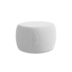 Pouf Makamii KOA bouclé - argent