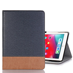 Wewoo Housse Étui Coque en cuir PU à texture horizontale pour iPad Pro 11 pouces 2018avec porte-cartes et bleu foncé