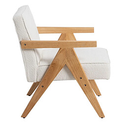 Avis BigBuy Home Fauteuil Blanc Naturel 57 X 50 X 77 CM