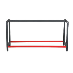 Helloshop26 Pied établi 175 cm acier anthracite rouge support bureau emballage atelier 16_0002510