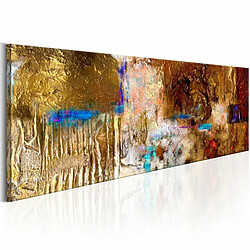 Paris Prix Tableau Peint à la Main Golden Structure 40 x 120 cm