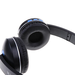 casque bluetooth sur l'oreille, casque stéréo sans fil hi-fi, bleu pliable pas cher