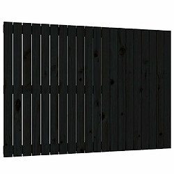 Maison Chic Tête de lit scandinave pour lit adulte,Meuble de chambre murale Noir 127,5x3x90 cm Bois massif de pin -MN21184