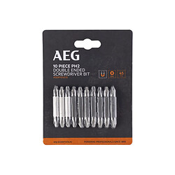 Embouts de vissage AEG - 45 mm - Acier - 10 pcs - PH2