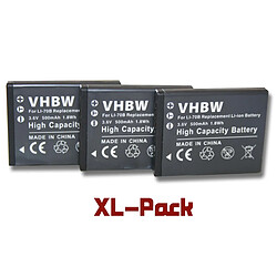 Vhbw 3 batteries 500mAh pour appareil photo Olympus D-700, FE-4020, FE-4040, FE-5040, X940 remplace Li-70B