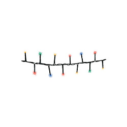 Guirlande scintillante compact EDM - esprit de Noël - multicolore et blanc chaud - ampoules LED - 11 m - 72248