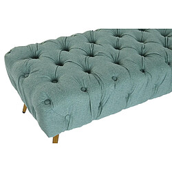 Acheter Pegane Banquette en polyester vert et métal doré - longueur 103 x Profondeur 46 x hauteur 43 cm