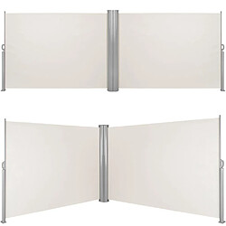 Acheter Helloshop26 Auvent store latéral brise-vue paravent rétractable double beige 160 x 600 cm 2208129