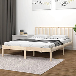 vidaXL Cadre de lit sans matelas bois de pin massif 120x190 cm