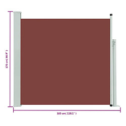 vidaXL Auvent latéral rétractable de patio 170x300 cm Marron pas cher