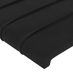 Acheter vidaXL Tête de lit avec oreilles Noir 183x16x118/128 cm Velours