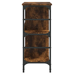 Maison Chic Commode Buffet - Meuble de rangement chêne fumé 102x32x73,5 cm bois d'ingénierie -GKD10698 pas cher