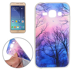 Wewoo Coque pour Samsung Galaxy J5 Arbres et Nuages Motif TPU Housse de protection