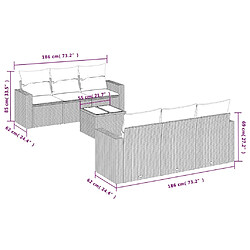 Avis vidaXL Salon de jardin 7 pcs avec coussins noir résine tressée