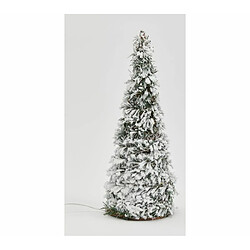 But Sapin LED givré H. 40 cm Vert/Blanc pas cher