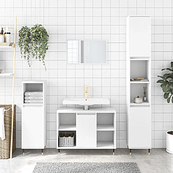 Maison Chic Ensemble de 3 meubles salle de bain blanc bois d'ingénierie -MN78960