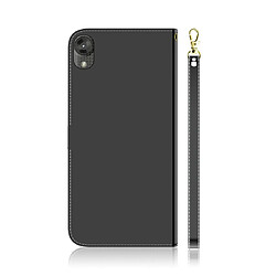 Avis Wewoo Housse Coque - Pour Motorola Moto E6 - Étui en cuir avec surface de miroir imitation horizontale supportlogements cartesportefeuille et lanière Noir