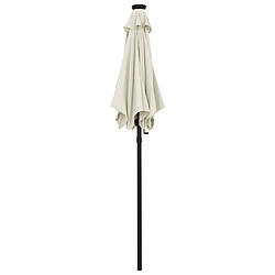 Helloshop26 Parasol avec lumières led 200 x 211 cm aluminium beige 02_0008093