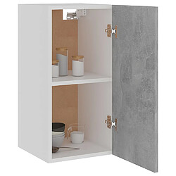 Avis vidaXL Armoire suspendue Gris béton 29,5x31x60 cm Bois d'ingénierie