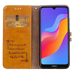 Acheter Wewoo Housse Coque Étui en cuir à rabat horizontal pour Huawei Y6 2019 / Honor 8A avec support et fentes cartes et portefeuille marron