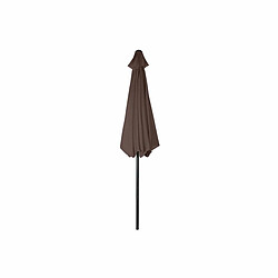 Parasol DKD Home Decor Marron Noir Polyester Acier (300 x 300 x 250 cm)