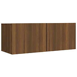 Maison Chic Ensemble de meubles TV 5 pcs | Banc TV Moderne pour salon | Meuble de Rangement - Chêne marron Bois d'ingénierie -MN34953 pas cher