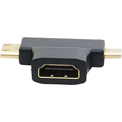 Abi Diffusion Adaptateur mini et micro hdmi male vers hdmi femelle 