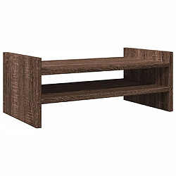 vidaXL Support de moniteur chêne marron 50x27x20 cm bois d'ingénierie