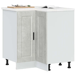 vidaXL Armoire d'angle de cuisine Porto gris béton bois d'ingénierie